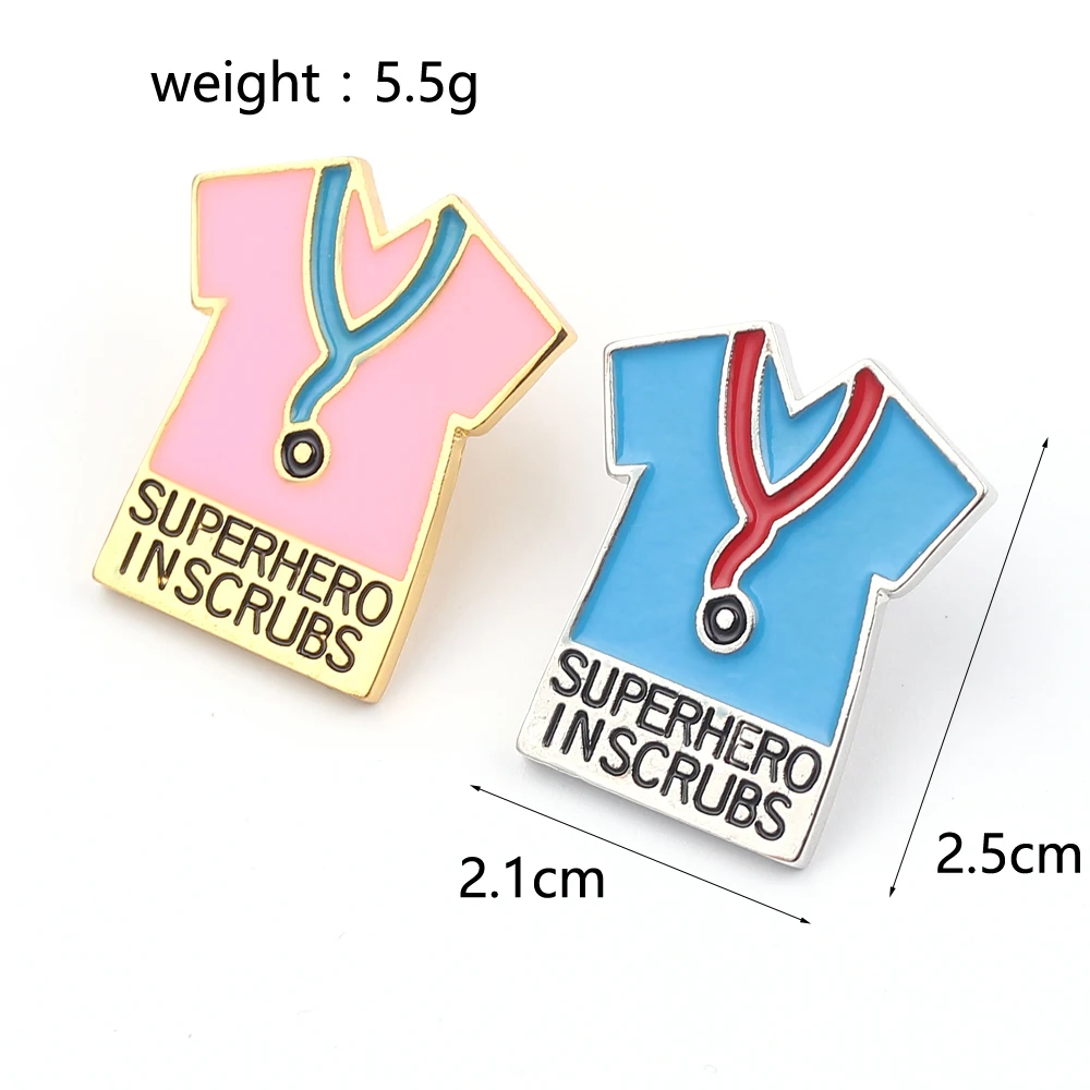 2019 Симпатичные Мини Синие розовые Броши с коротким рукавом для футболки одежды