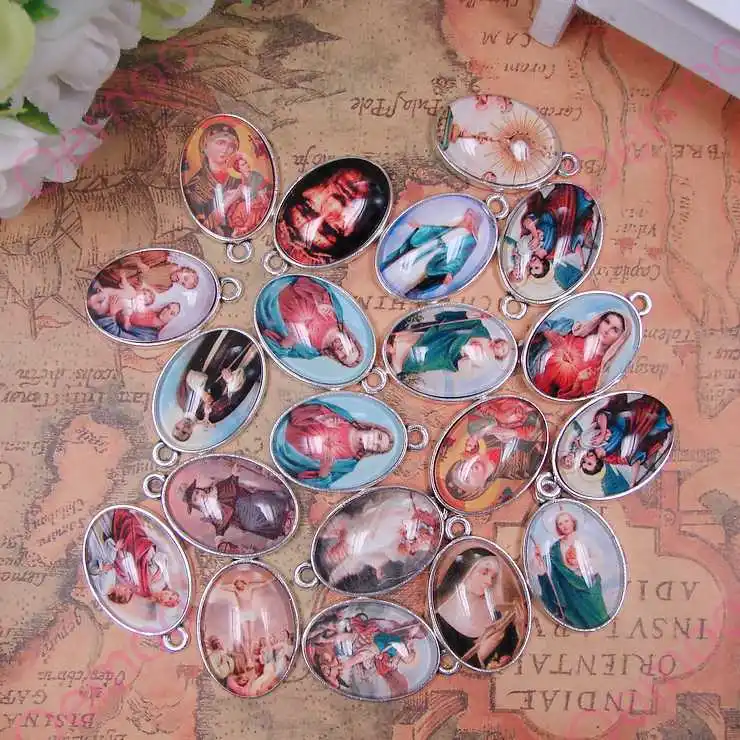 20 шт. овальные стеклянные кабошоны из цинкового сплава 21 х37 мм|cabochon pendant diy|diy