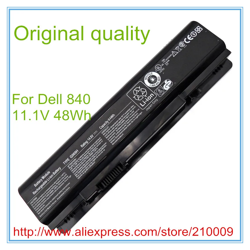 Оригинальный аккумулятор для ноутбука A840 A860 A860n 1410 1014 1015 1088 F287H G069H F286H F287F R988H