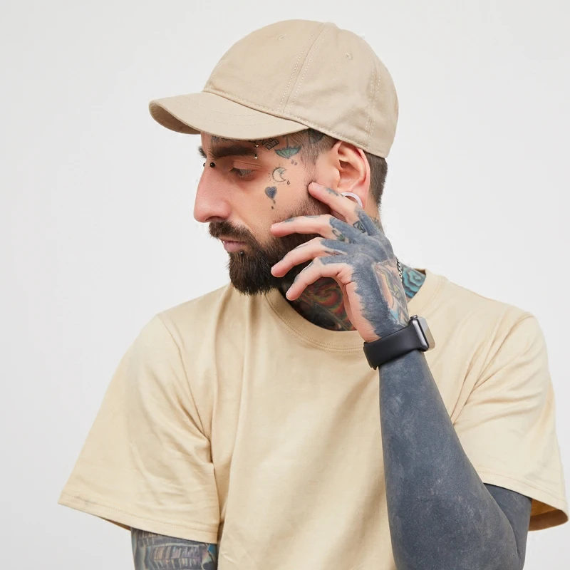 Дизайнерская винтажная Бейсболка Snapback хлопковая короткая Кепка с козырьком для