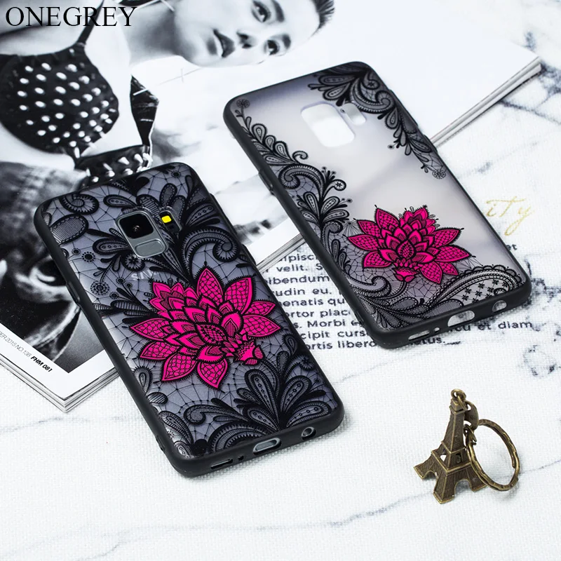 Чехол Floral S10e из мягкого TPU+PC для Samsung Galaxy S6 S7 Edge S8 S9 S10 E Plus Note 8 9 S10plus S10+ Girly Cute Phone Mujer Etui.