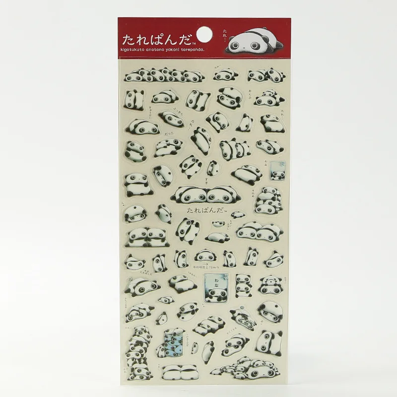 Уголок bio Corner creatures lazy bear hand sticker мультфильм Дневник Мобильный телефон DIY наклейки декоративные печать наклейки WJ01 - Цвет: K