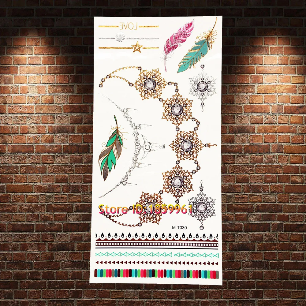 1 шт. горячая новинка искусственная кожа переводная Золотая вспышка татуировка