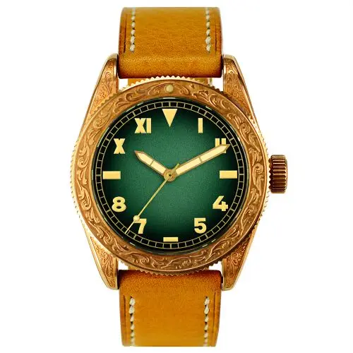 ETA Gradient green Мужские винтажные часы San Martin из оловянной бронзы, автоматические часы с сапфировым стеклом, водонепроницаемость 500 м, Relojes Hombre - Цвет: ETA Gradient green