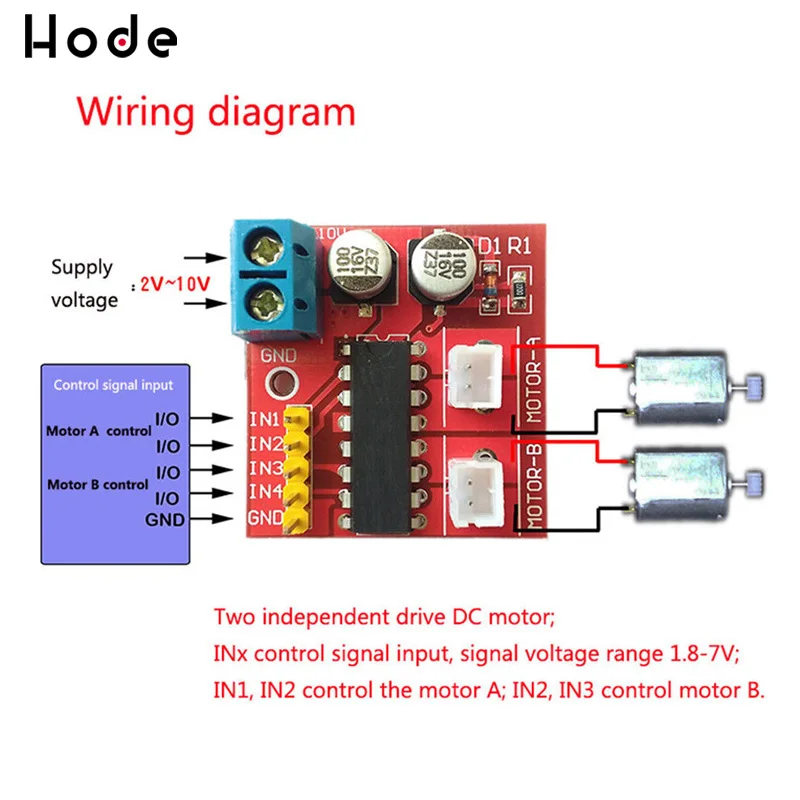 DIY 2.5A мини двухканальный двигатель постоянного тока PWM драйвер Скорость