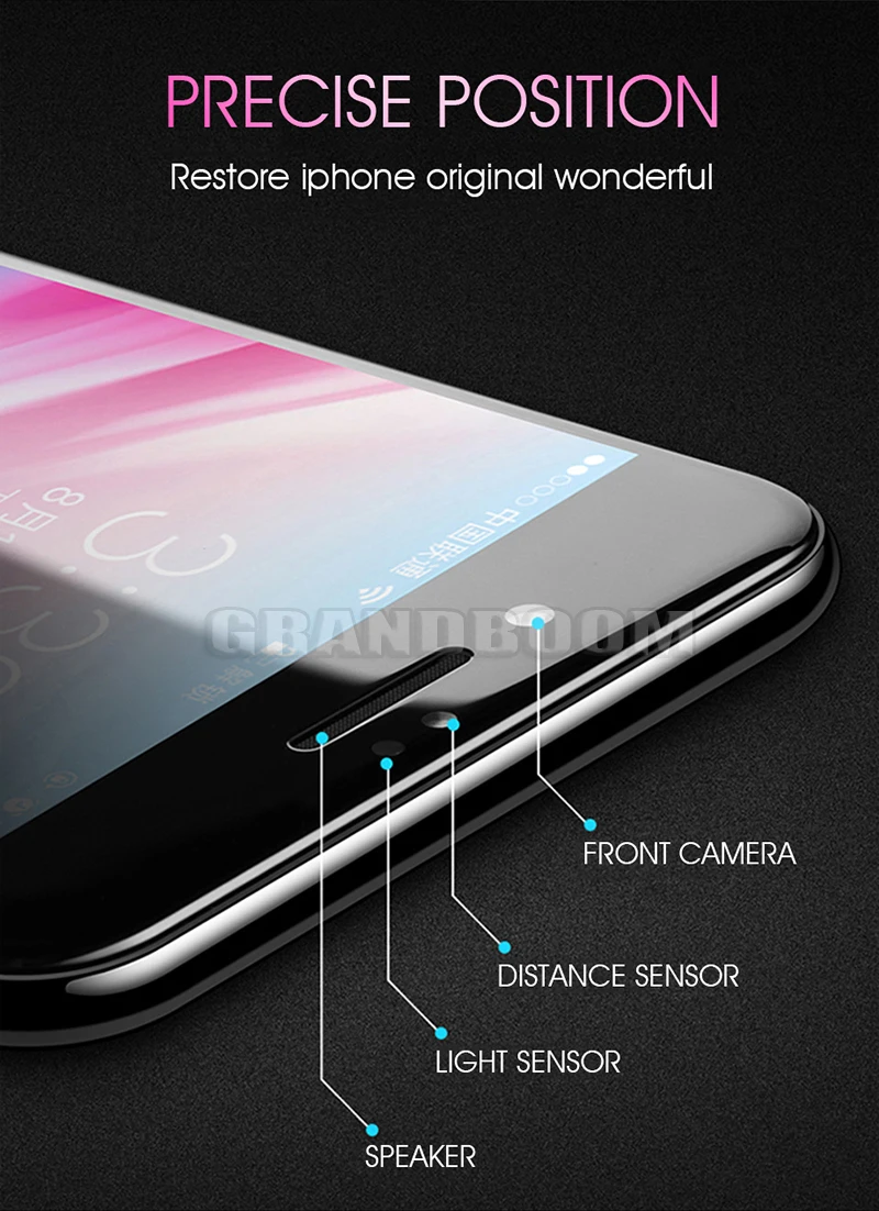 50 шт. 10D закаленное стекло против отпечатков пальцев для iPhone 11 Pro Max XS XR X 8 7 6 6S Plus полное покрытие изогнутая защита экрана