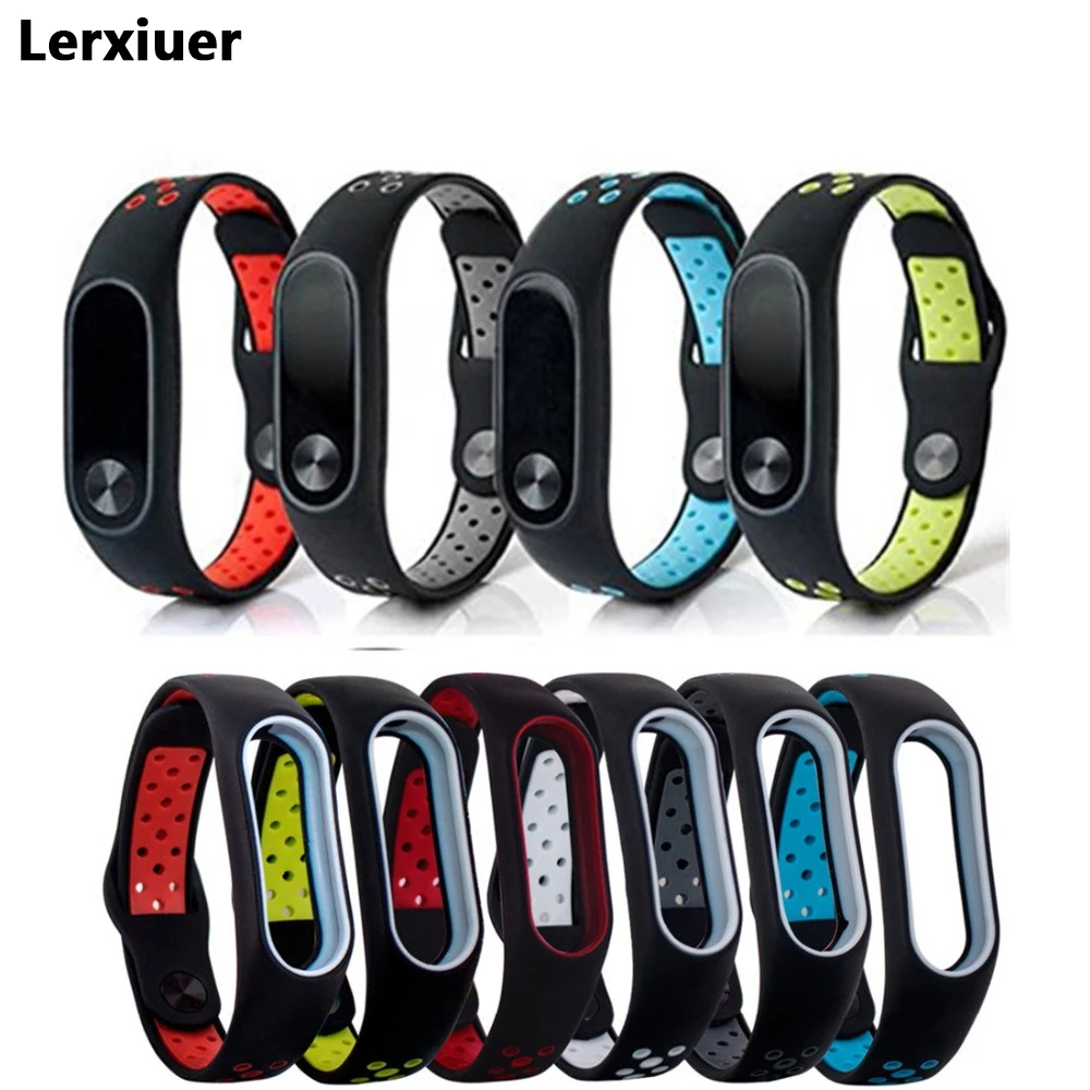 Силиконовый спортивный браслет Lerxiuer для Xiaomi Mi Band 2 сменный ремешок Nike браслета