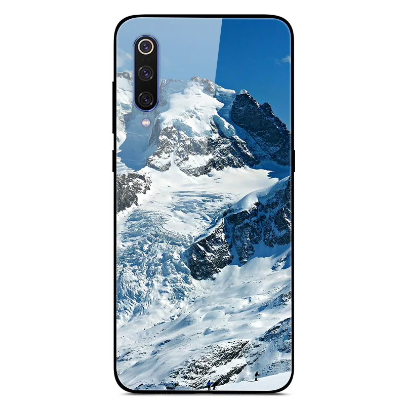 Чехол из закаленного стекла для Xiaomi Mi 9, чехол, стеклянная крышка для Xiaomi Mi 9 SE, чехол, силиконовый бампер, чехол для Xiaomi Mi CC9 Pro 9 Lite - Цвет: Бордовый