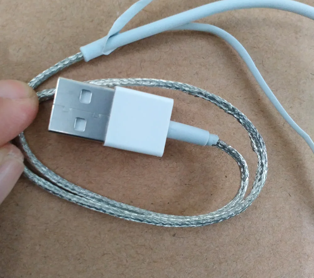 Плетеный один разъем для детали Кабель зарядного устройства для iPXS X 8 7 Plus 6 5c iPad4 USB шнур синхронизации данных серийный номер