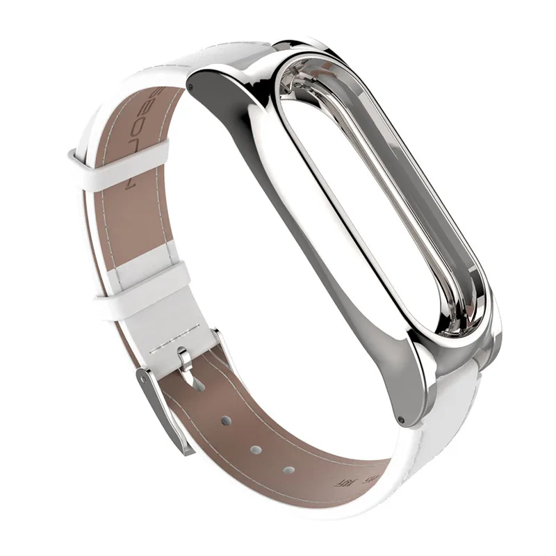Новый кожаный металлический ремешок Xiaomi Mi Band 2 с 5 видов цветов умные браслеты