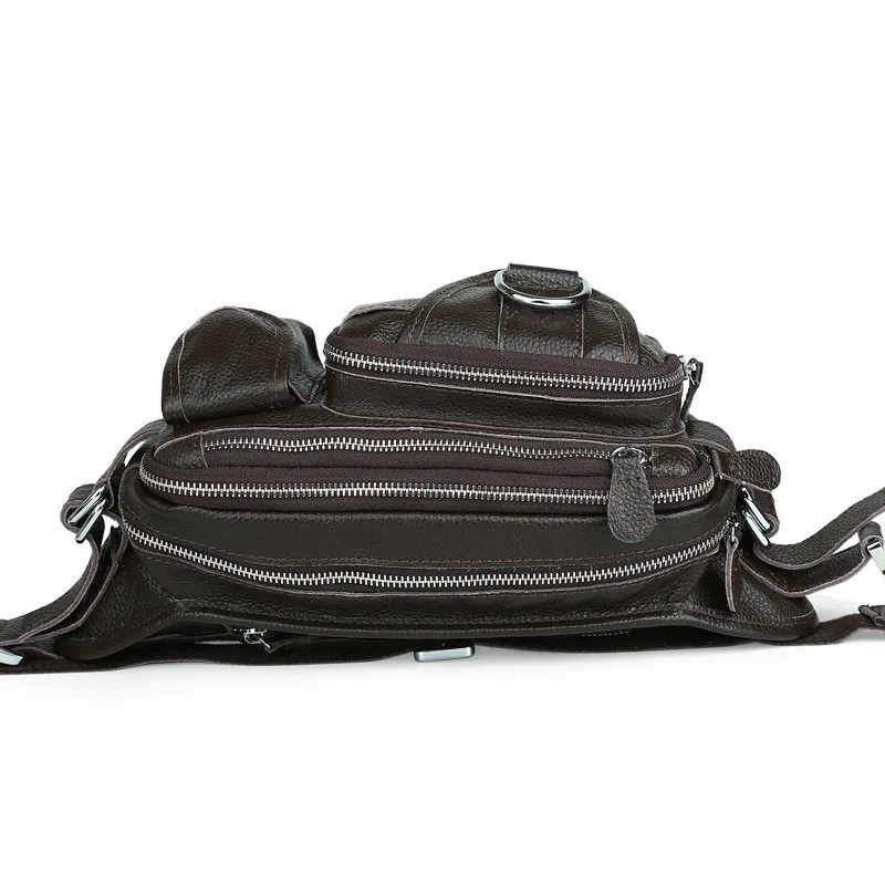 Tiding из натуральной тисненой кожи Мужская поясная сумка большой емкости модный