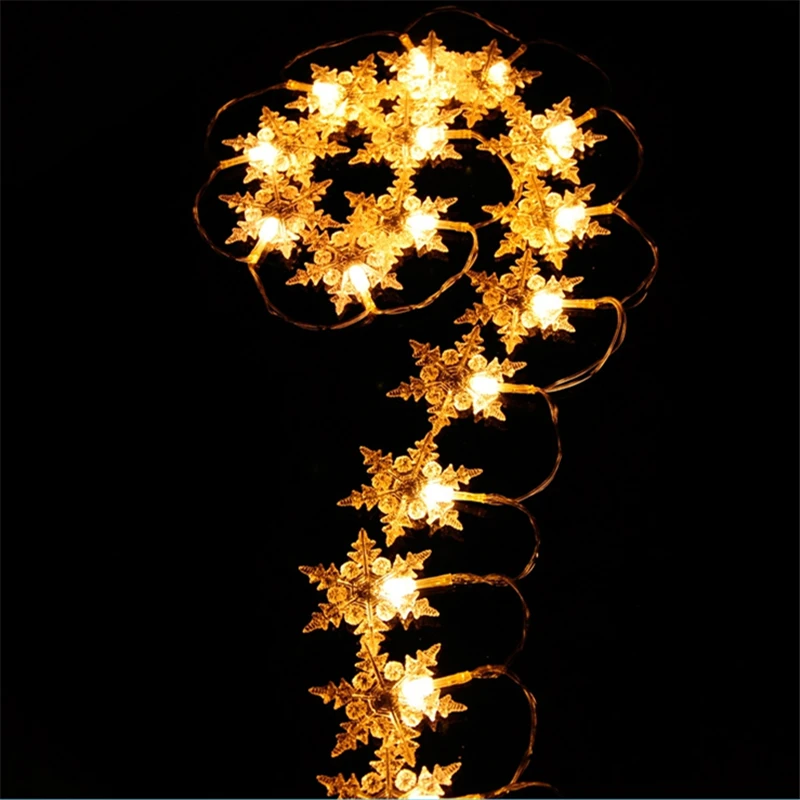 СВЕТОДИОДНАЯ Гирлянда в виде снежинок 10 м 110 220 В|christmas decorations for|light snowflakesfairy lights |