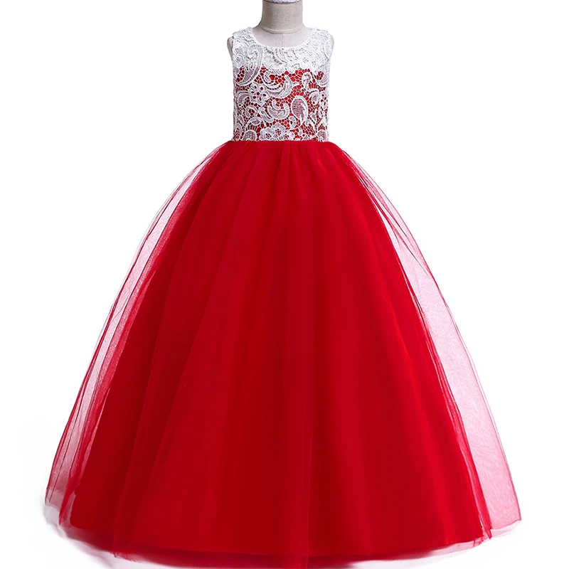 Teenage Costume Girls Dress Summe Children's Clothing Party Princess Baby Kids Lace Wedding Dresses elegant Prom | Детская одежда и