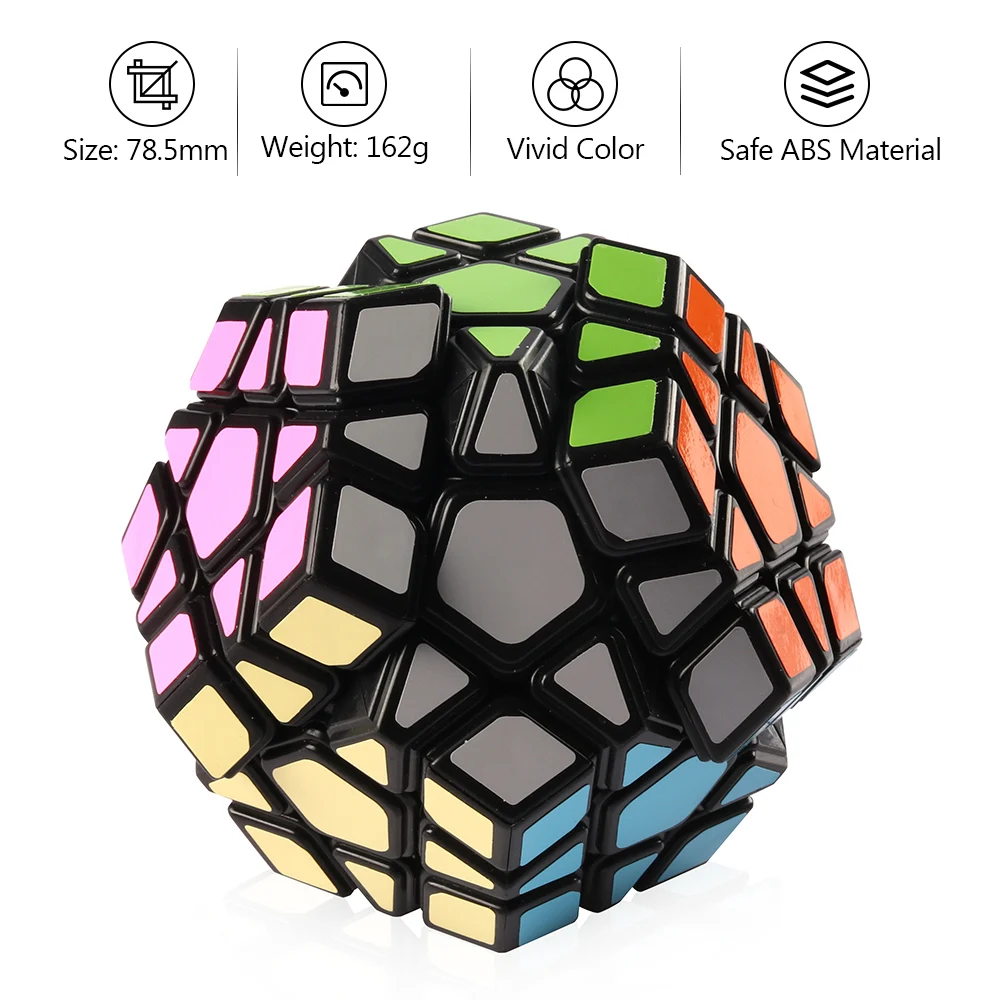 D-FantiX Yj Yuhu R Dodecahedron скоростной Куб ВОЛШЕБНЫЙ кубик-Додекаэдр черный/не липкий пазл