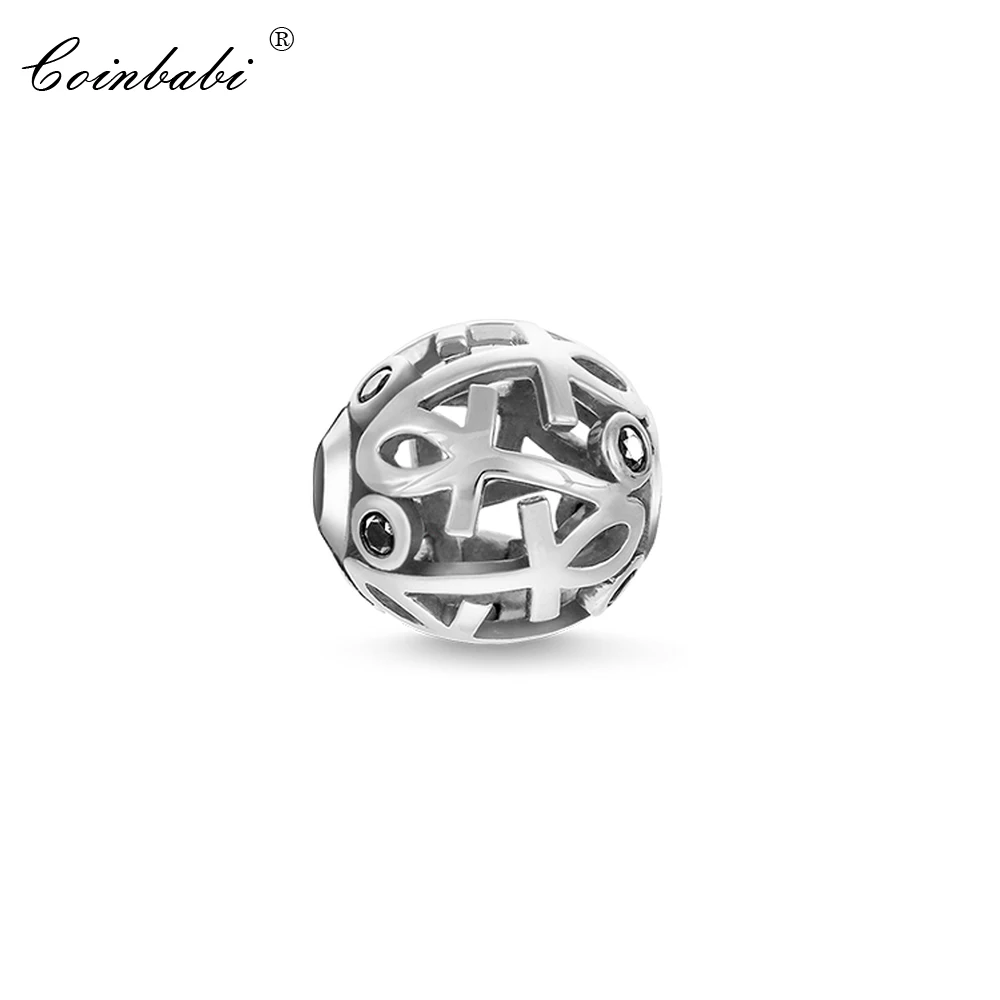 

Beads Charm Cross of Life Ankh, Vintage Europe Silver Jewelry Component For Women Men Silver Gift Fit Karma Bracelet Necklace
