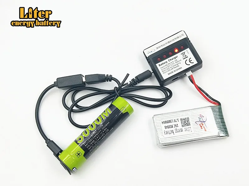 2 шт./лот для X5SC X5SW X3.7V 1300 мАч 903048 25C 1S вольт 30C Lipo Аккумулятор Akku + X4 зарядное