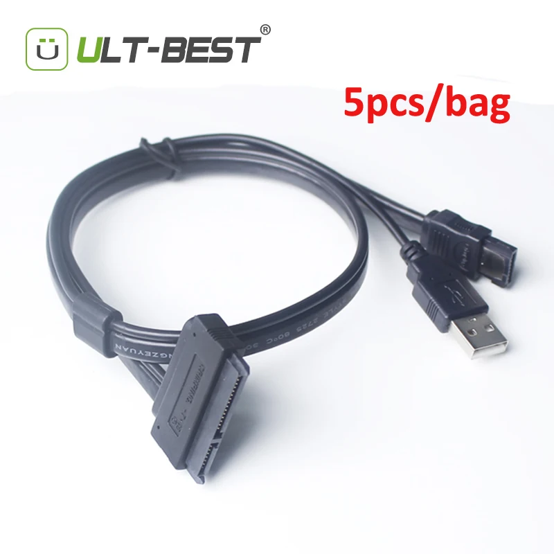 5 шт. Ульт лучший eSATA USB кабель жесткого диска SATA 22pin к Дата с питанием от адаптер