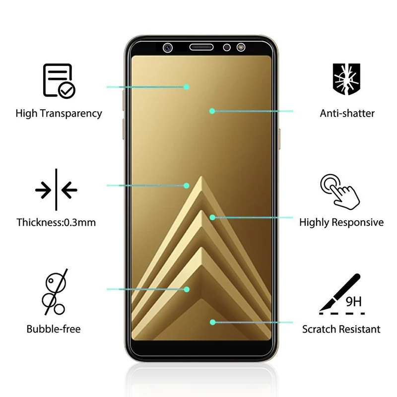 Стекло для Samsung Galaxy A8 2018 Plus S7 Grand Prime 530 Защитное стекло J6 J1 J2pro J7 Prime|Защитные стёкла