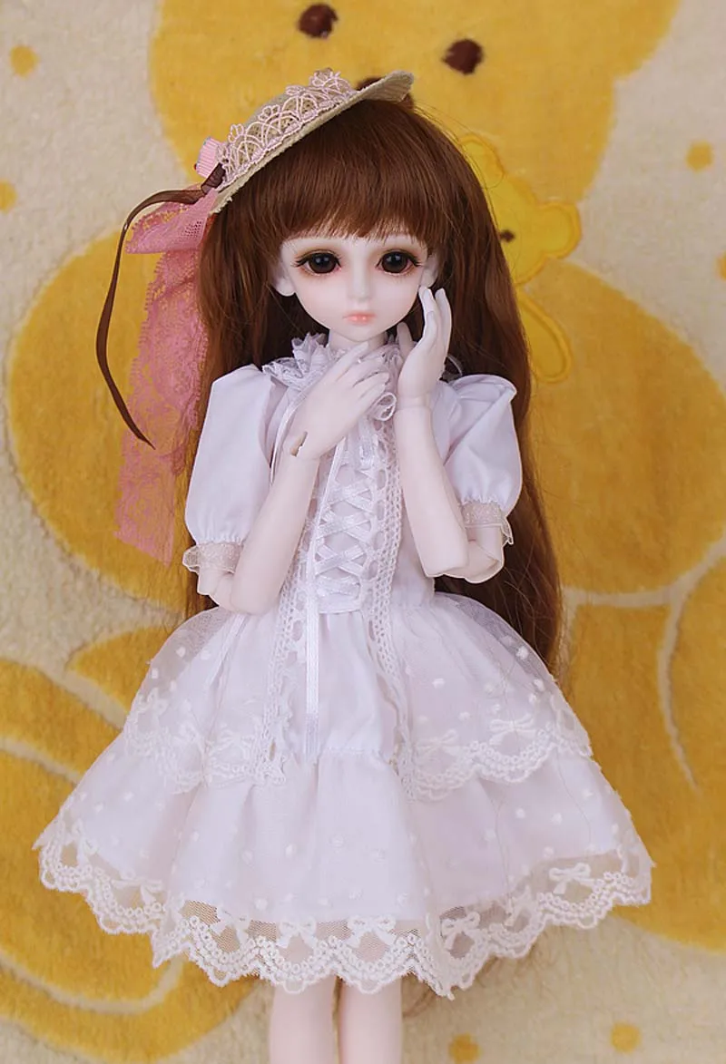 Новое поступление 1/3 1/4 1/6 1/8 BJD кукла модное белое платье одежда для Bjd куклы игрушки аксессуары