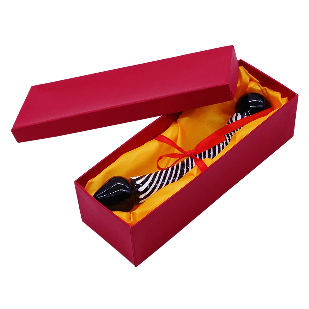 DOMI 21 см Зебра искусственное стекло женский фаллоимитатор секс игрушки|dildo sex toy|women