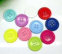 50pcs mixed 25mm acrylic round sewing buttons for kids clothes scrapbooking decorative botones handicraft diy accessories