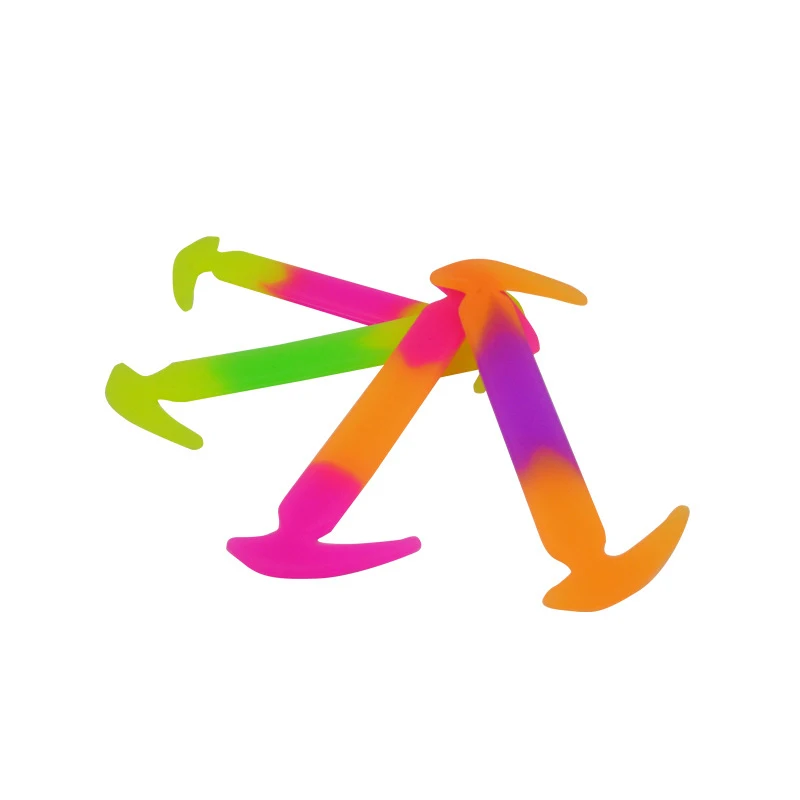 Эластичные Силиконовые шнурки для обуви 12 шт./компл. разноцветные унисекс