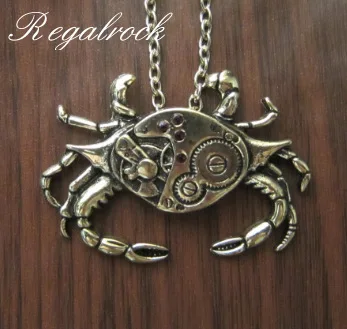 Часы крабы Regalrock в стиле стимпанк ожерелье Винтажные Ювелирные изделия панк