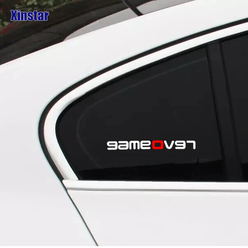 Наклейка на автомобильные окна gameover 2 шт для revo volkswagen golf 7 passat B5 B6 B7 Golf MK4 MK6 MK7 CC R20 R32