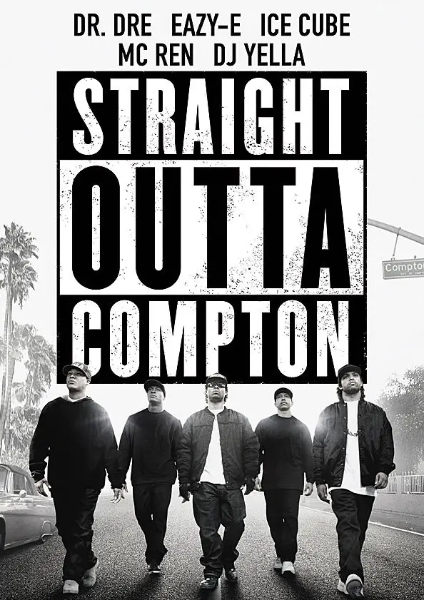Straight Outta Compton постер фильма шелк плакат декоративной живописи 24x36inch | Дом и сад