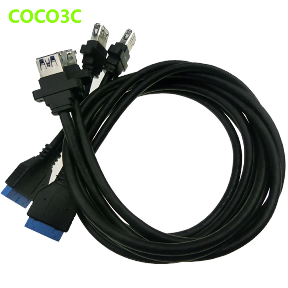 Адаптер Mini PCIe на 4 порта USB 3 0 для mini itx PCI express 2 19 20 Pin header с 19pin гнездовым кабелем |