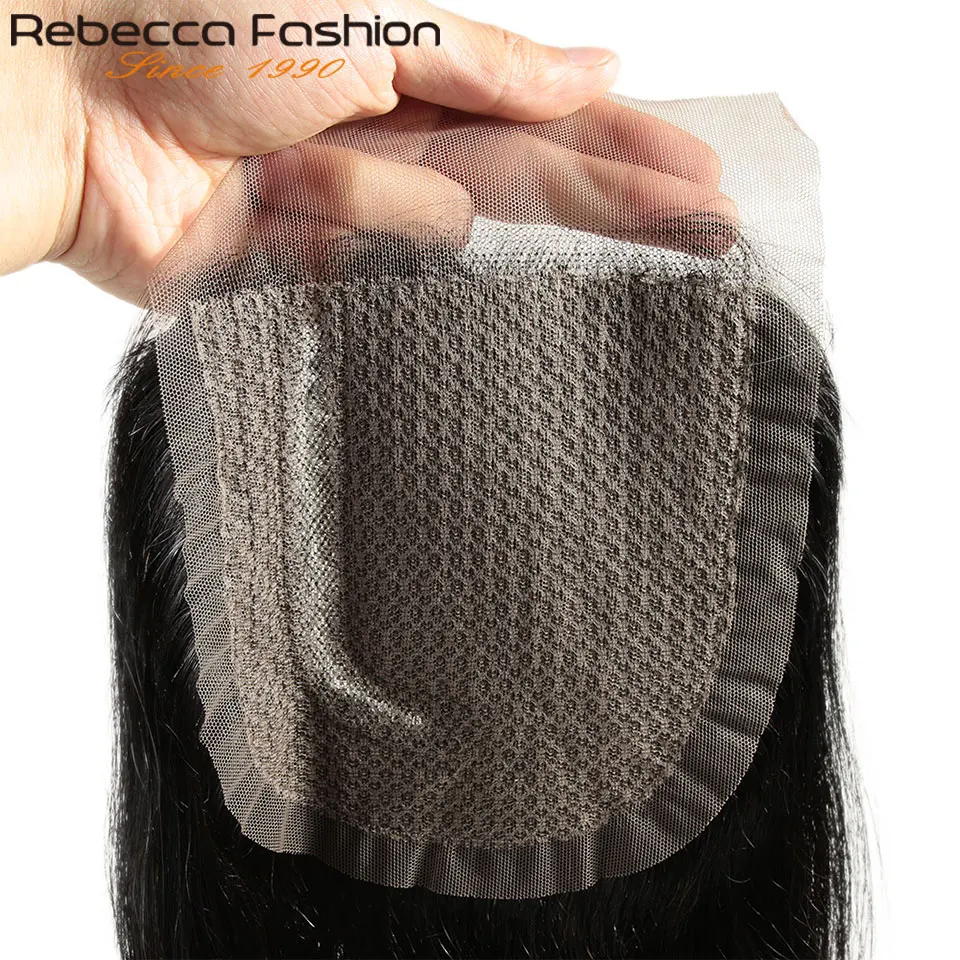 Rebecca remy hair 5*6 кружевное закрытие L глубокая Часть Кружева Закрытие Малайзии прямые человеческие волосы Закрытие с волосами младенца 10-20 дюймов
