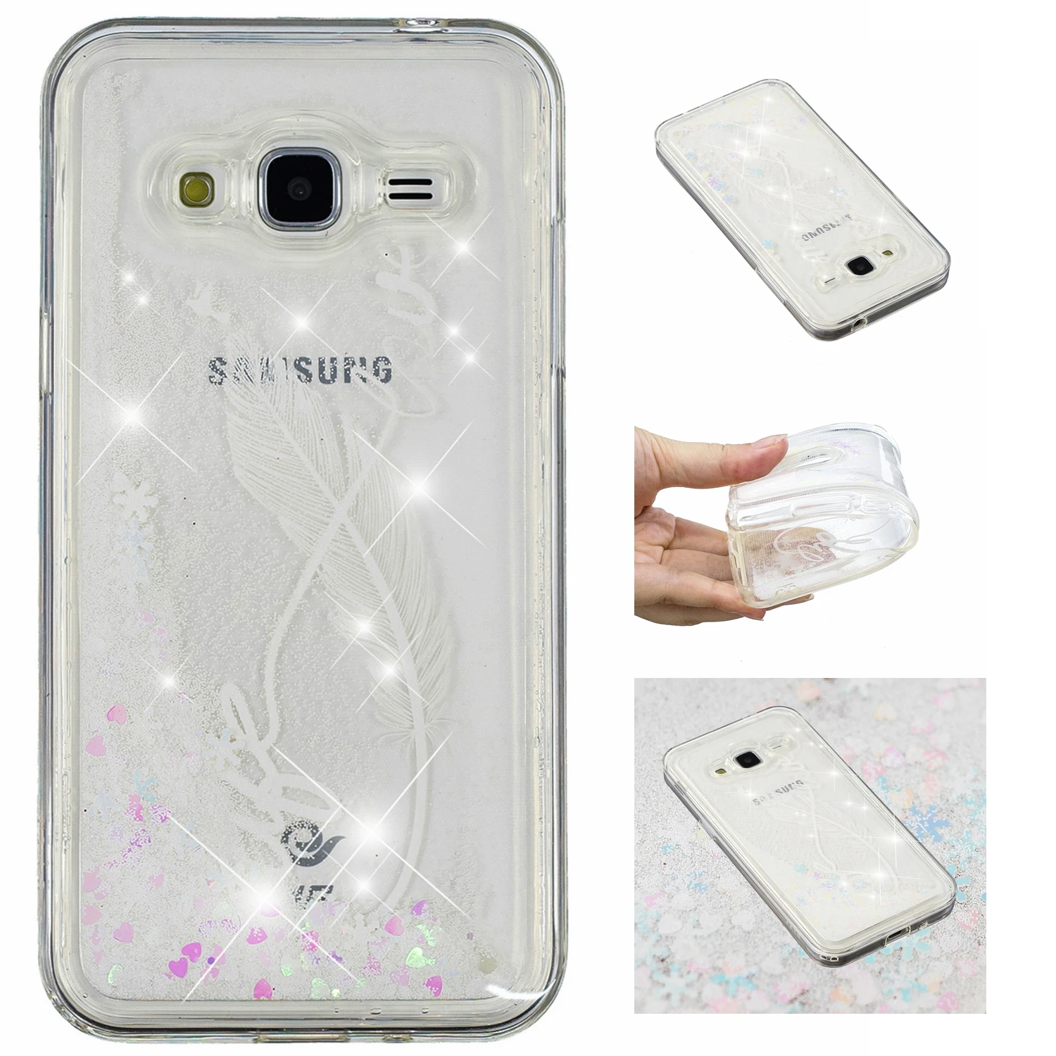 Блестящий Жидкий чехол для samsung J3 J320 SM-J320F SM-J320H SM J320F J320H J320FN чехол телефона для SM-J320F/DS glshst