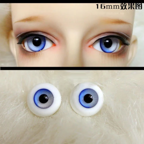 Новые 14 мм 16 градиентные голубые глазные яблоки для куклы BJD AOD DOD Dollfie Glass Eyes наряд |
