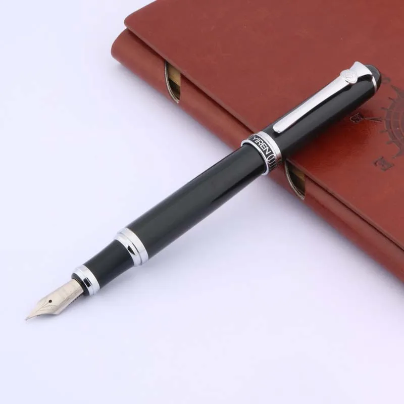 

OFFICE metal pen piece student popular Silver black gift Fountain Pen