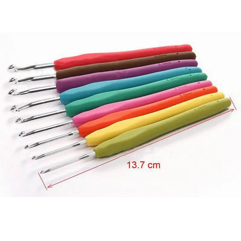 20 комплектов разноцветных вязальных игл смешанный металлический крючок набор