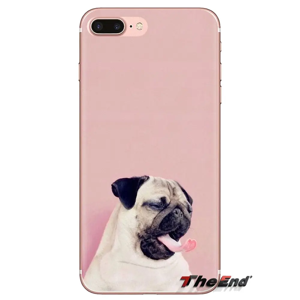 Soft Transparent Skin Cover For Samsung Galaxy S3 S4 S5 Mini S6 S7 Edge S8 S9 S10 Plus Note 3 4 5 8 9 Animal Dog Pug Life Hybrid |