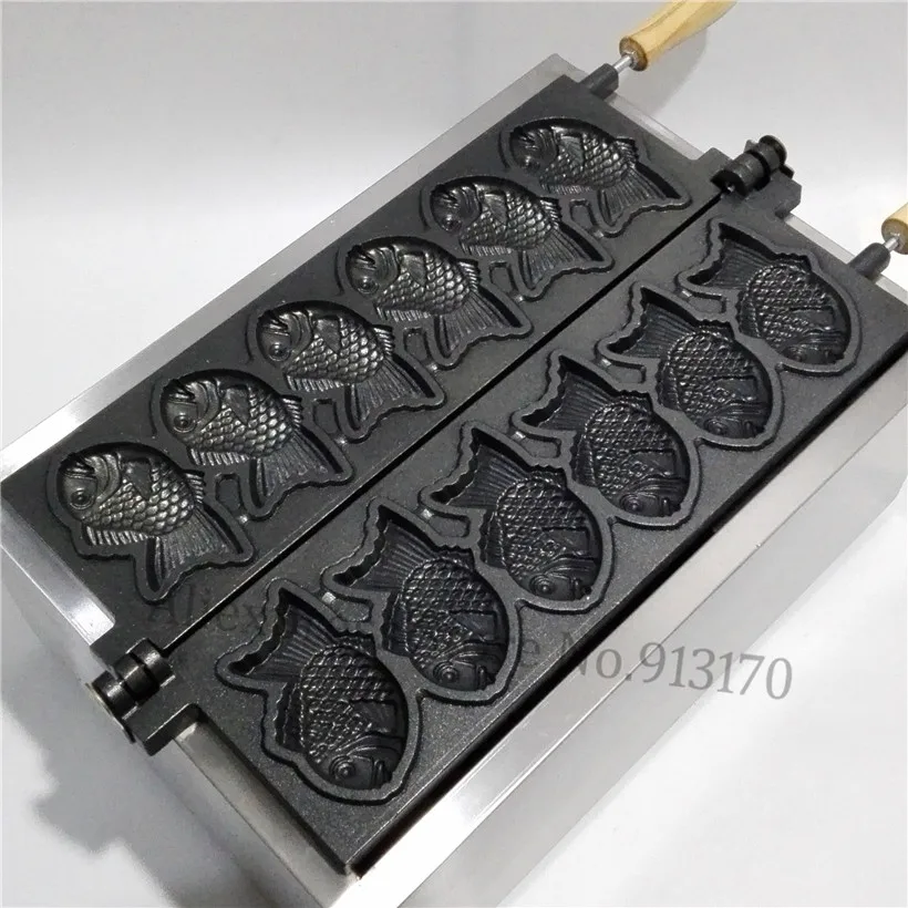 Taiyaki железные Запчасти для машины Taiyaki 2 шт./набор тефлоновое покрытие японская форма для выпечки торта в форме рыбы пластины новые замены