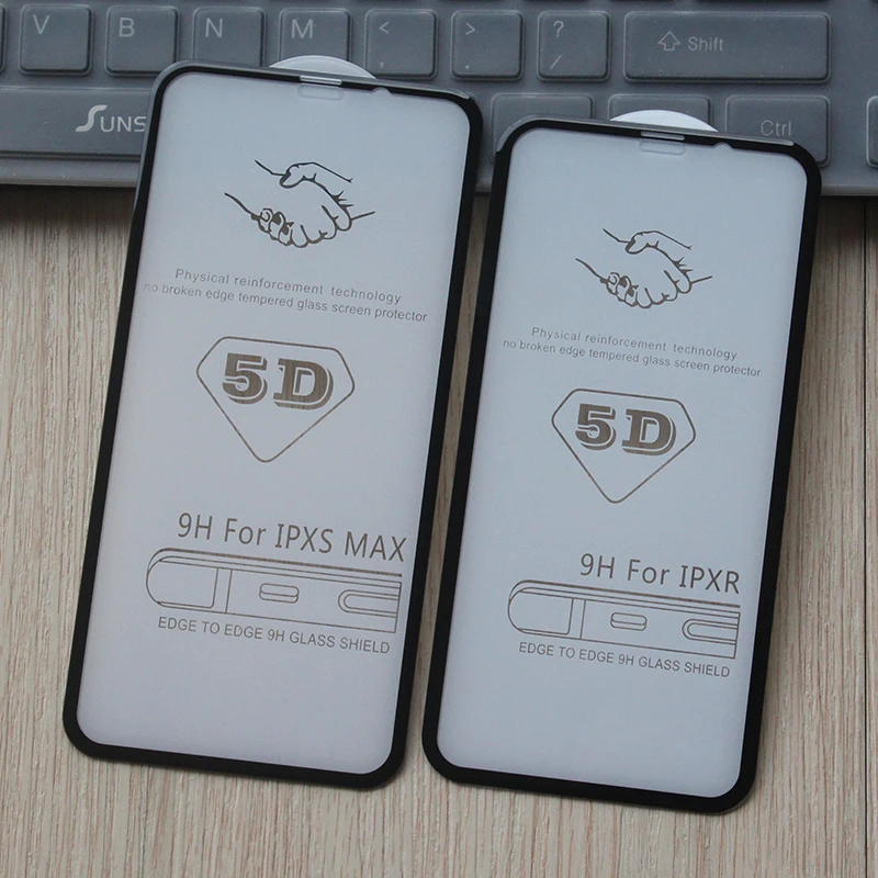 Защитное стекло 5D для iPhone 11 Pro Max X XS XR | Мобильные телефоны и аксессуары