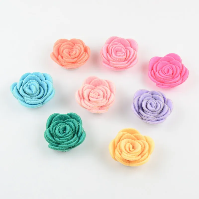 Wholesale 1000/lot 1.6'' Mini Felt Rose Flower for Girl Hair Headband Accessories Apparel Decoration TH210 | Аксессуары для