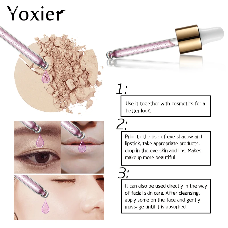 10 шт./лот Yoxier вишня основа для макияжа отбеливающая эссенция лица