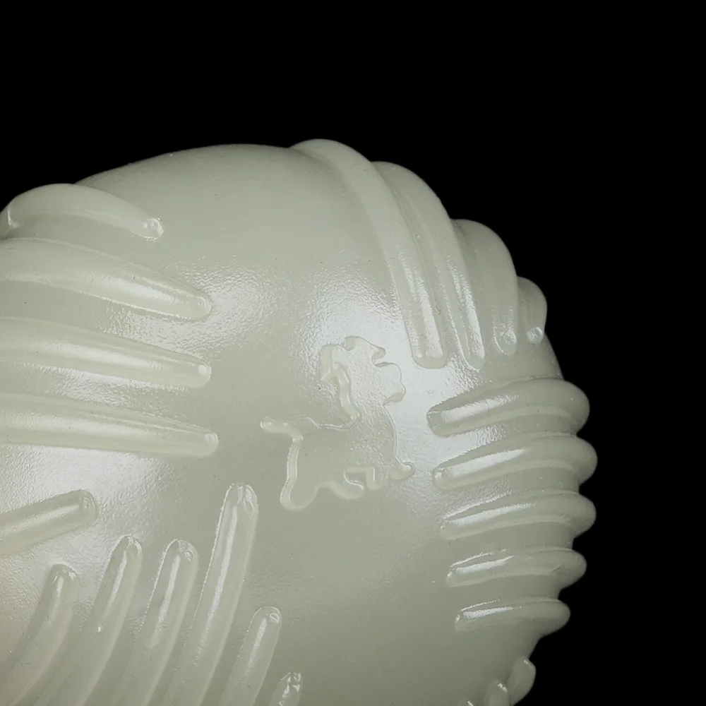 Жевательная игрушка для домашних животных светится в темноте мяч с полосками