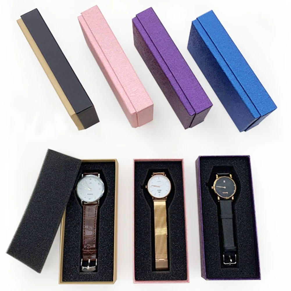 Высококачественные подарочные коробки для часов роскошная черная бумажная