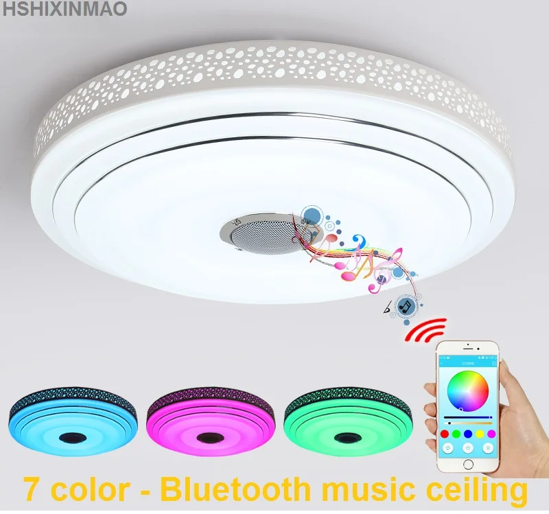 

Новый RGB затемнения 36 Вт светодиодные потолочные светильники с Bluetooth и музыкой современные светодиодные потолочные светильники осветитель...