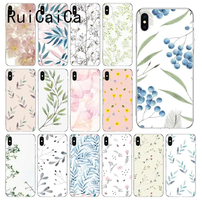 RuiCaiCa акварельные растения с цветочным узором мягкий чехол для телефона из ТПУ