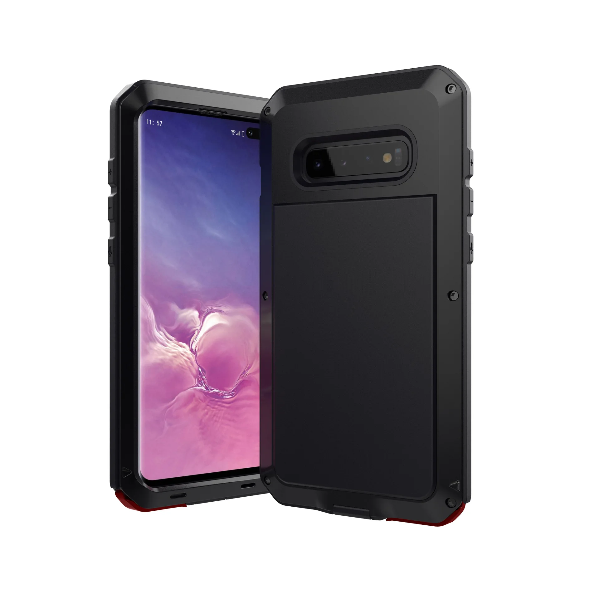 Металлический чехол для Samsung Galaxy S10 S10e Plus Роскошный сверхпрочный противоударный с
