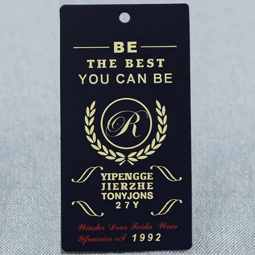 Индивидуальная Бумажная подвесная бирка производство товарный знак/этикетки