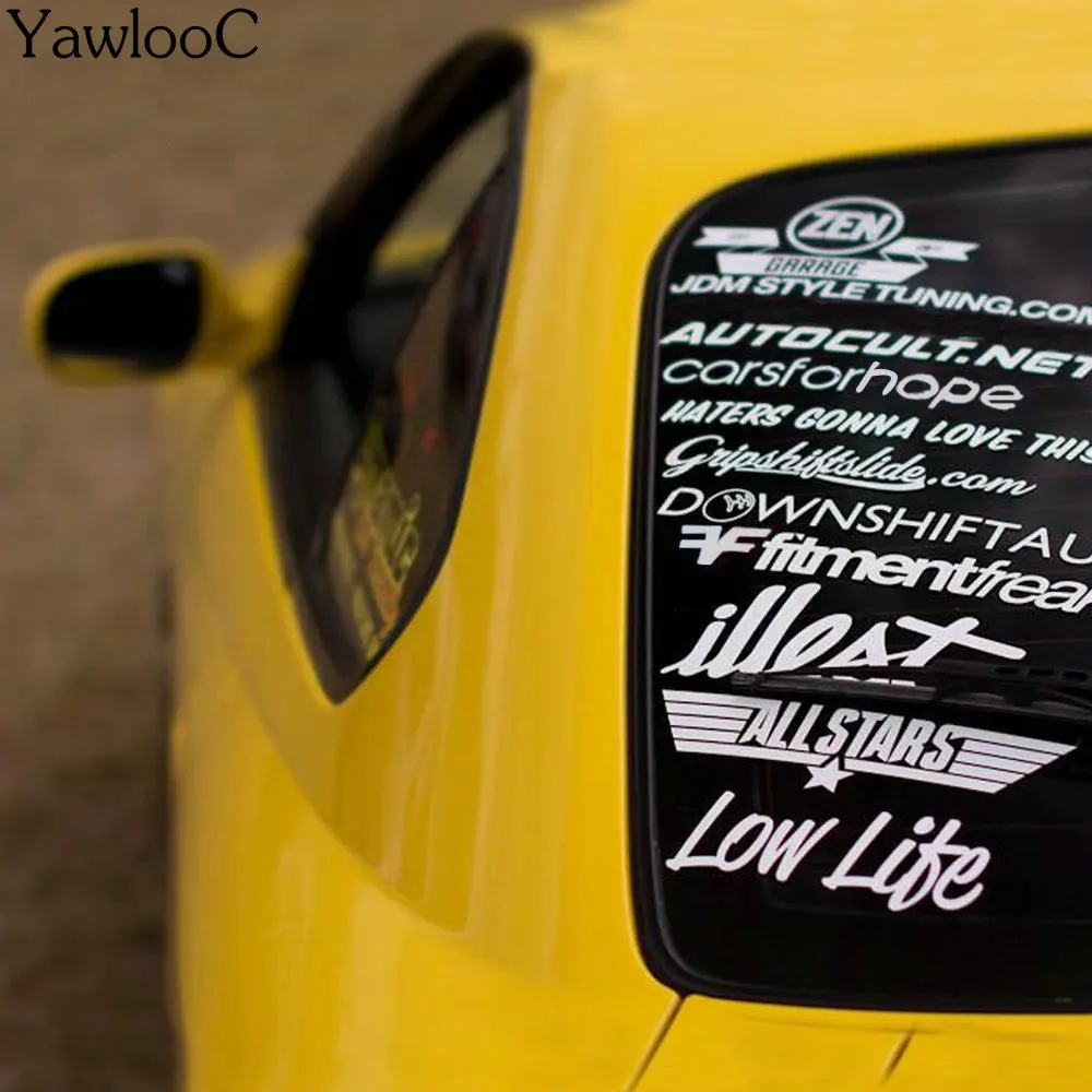 1 шт. 44*23 см Новое поступление автомобильный Стайлинг JDM Hellaflush Стикеры для
