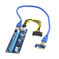 zihan pci e 1x to 16x mining machine extender adapter with usb 3 0 6pin power cable