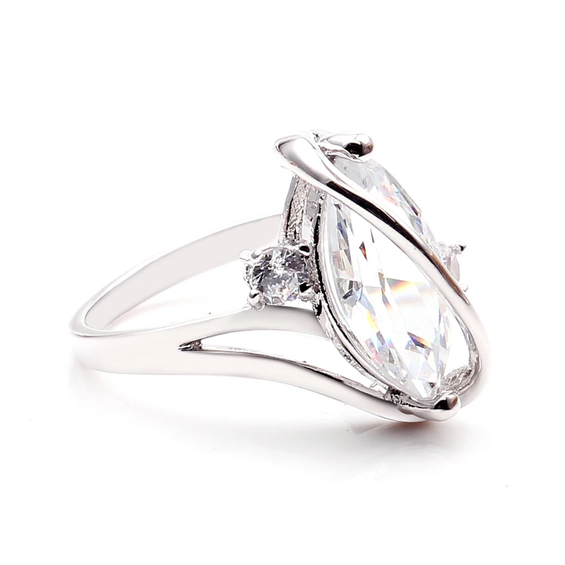 Красота Кольца для Для женщин двухцветный Цвет маркиза кубический цирконий