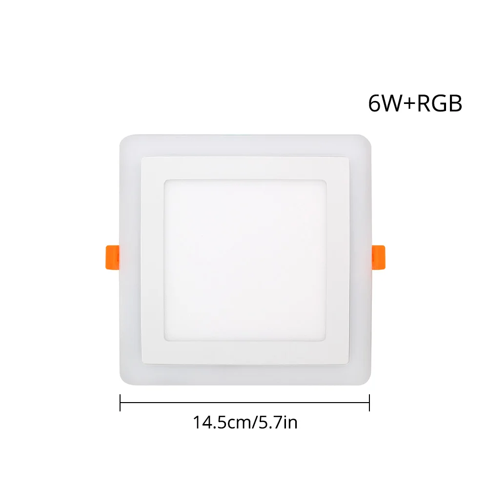 1 комплект светодиодный панельный светильник RGB панель+ 24 ключа квадратный консилер светодиодный двухцветный 3 Вт 6 Вт 12 Вт 18 Вт ультратонкий RGB светильник Celing светодиодный светильник AC85-265V
